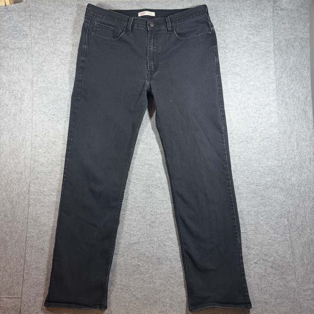 Levi's Jeans Mens W36 L34 Black Faded Straight Leg Fit Denim Five Pocket